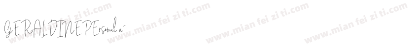 GERALDINE PErsonal u字体转换